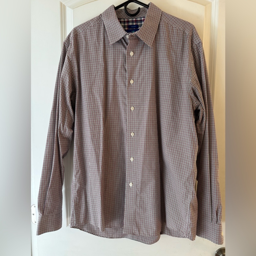 Egara Men's Plaid Dress Shirt